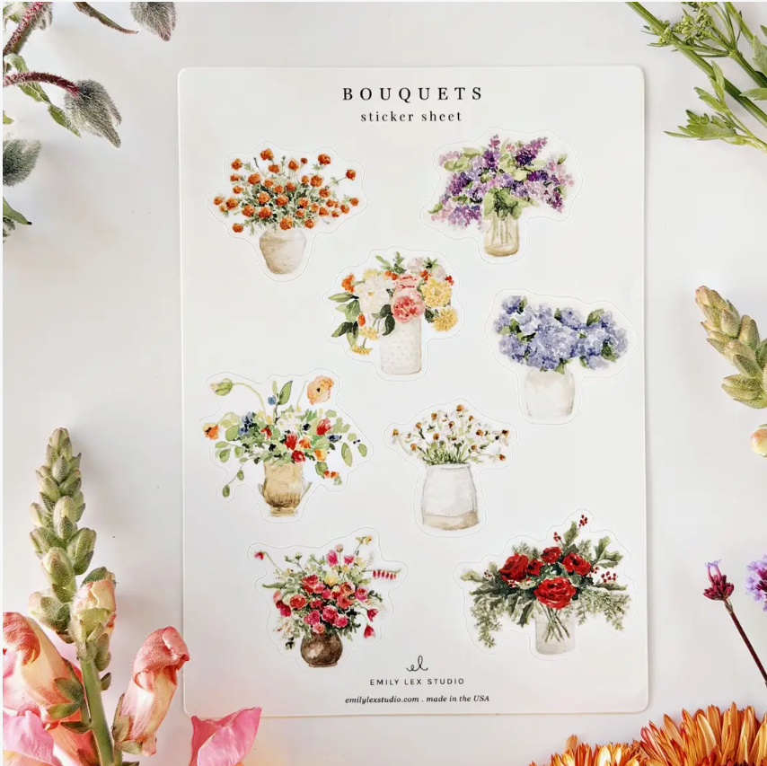 Emily Lex Studio Bouquets Sticker Sheets 