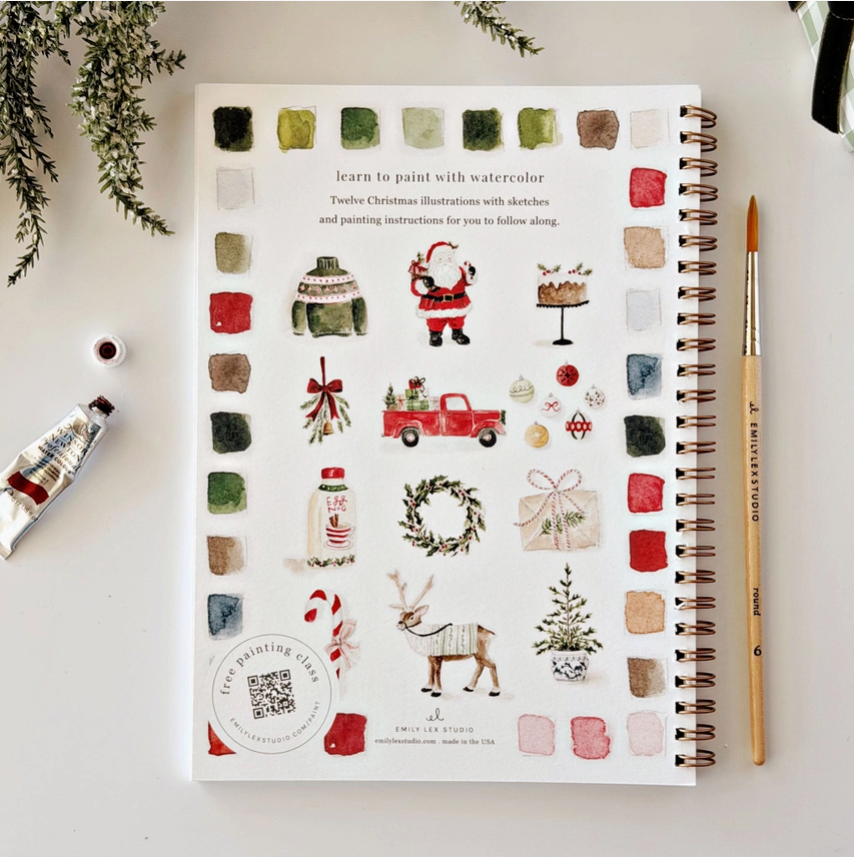 Emily Lex Studio Classic Christmas Watercolour Workbook 