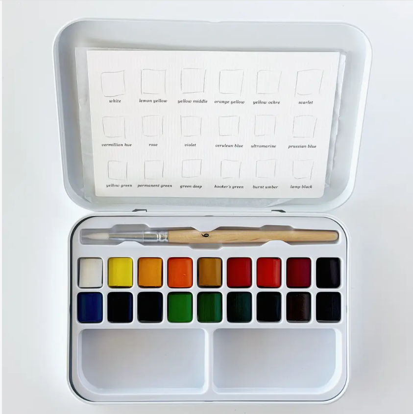 Emily Lex Studio Watercolour Paint Set 18 colours with brush