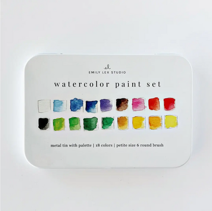 Emily Lex Studio Watercolour Paint Set 18 colours with brush