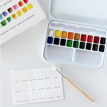 Emily Lex Studio Watercolour Paint Set 18 colours with brush