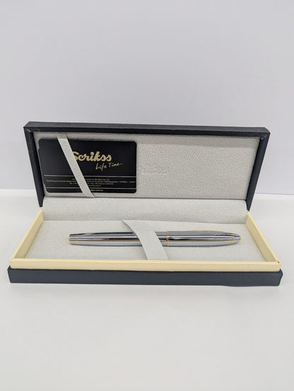 Scrikss Noble 35 Rollerball Pen - Gold Chrome 