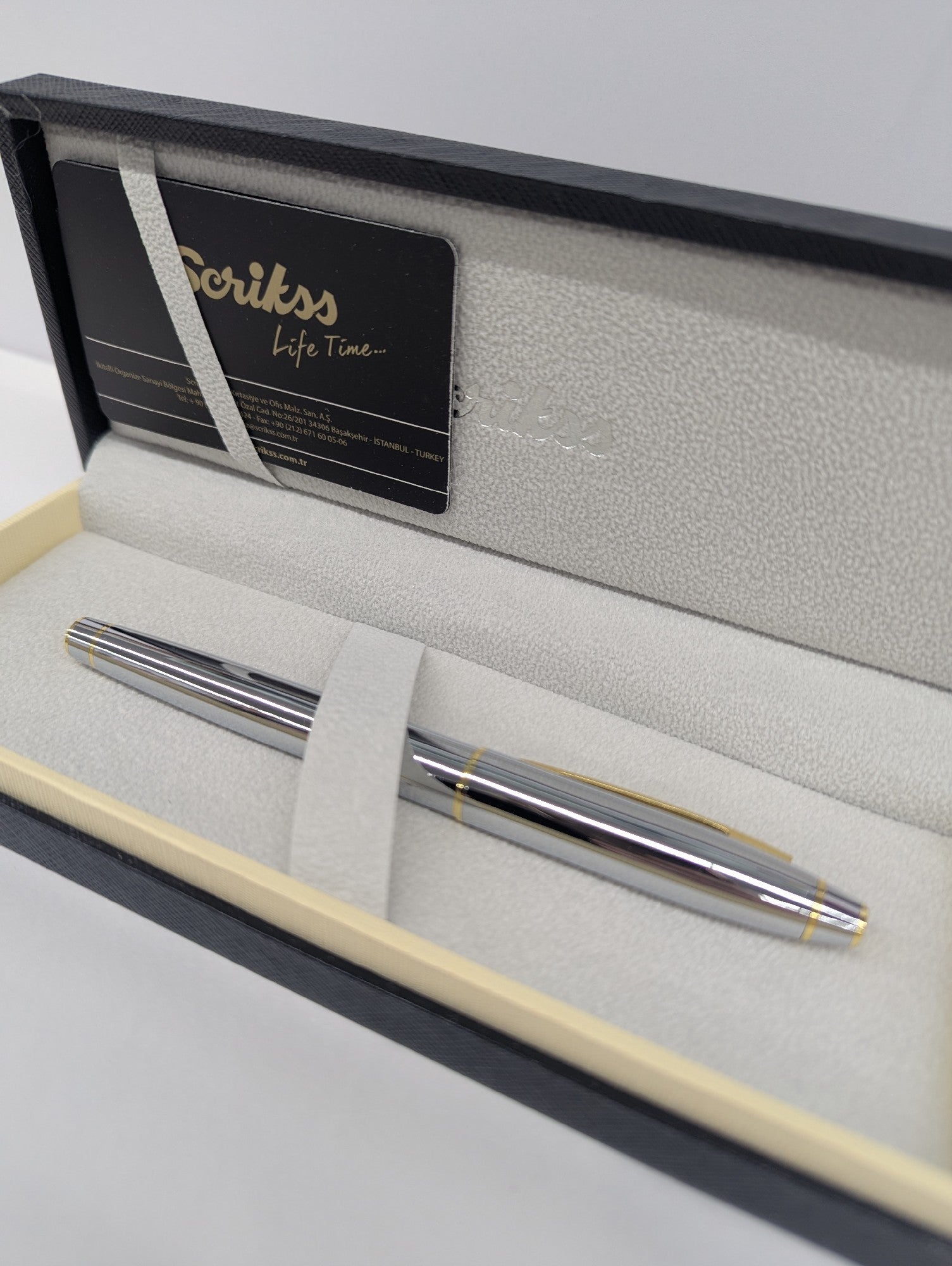 Scrikss Noble 35 Rollerball Pen - Gold Chrome 