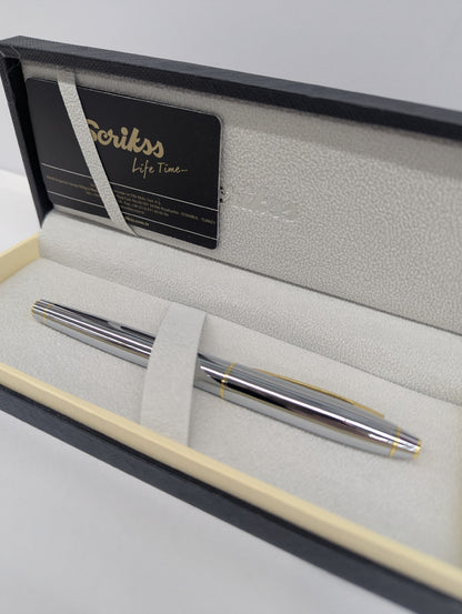 Scrikss Noble 35 Rollerball Pen - Gold Chrome 