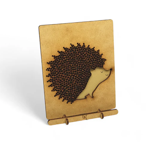 KOMONI POP-UP ART-RAINBOW DOT HEDGEHOG