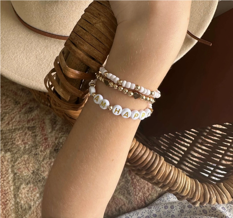 DIARY DOLL AFFIRMATION BRACELET-STAY INSPIRED-I AM HAPPY
