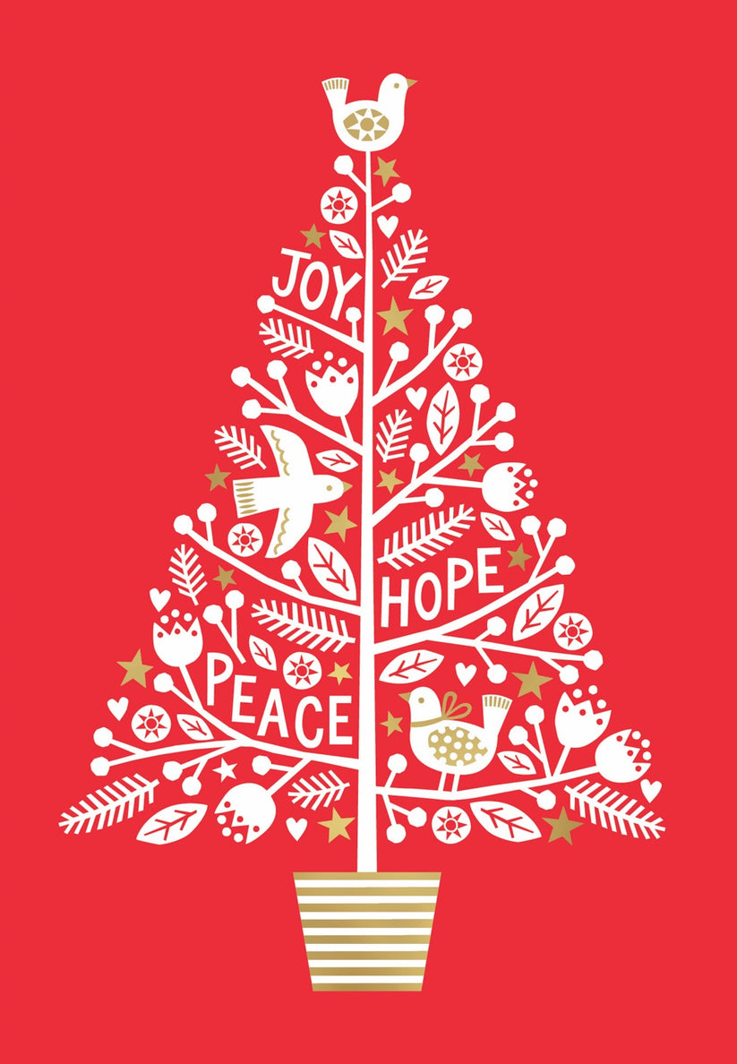 DEMENTIA AUSTRALIA NORDIC TREE CHARITY BOXED CHRISTMAS CARDS 