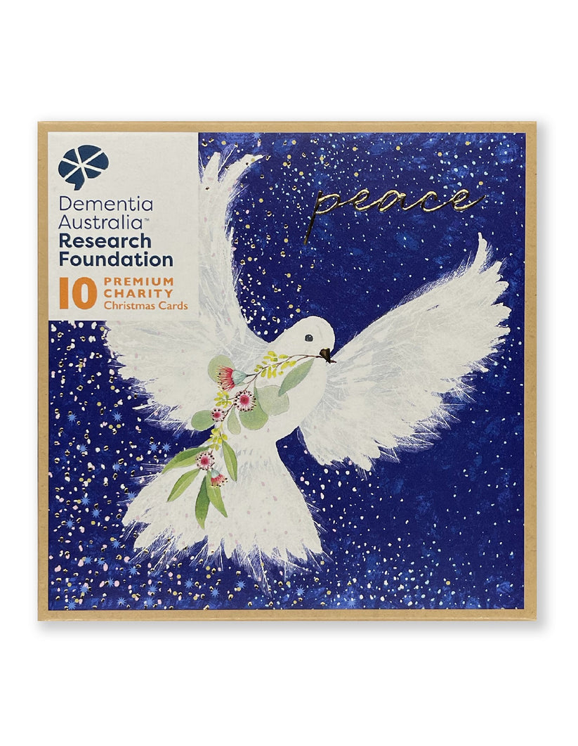 DEMENTIA AUSTRALIA DOVE FOR PEACE CHARITY BOXED CHRISTMAS CARDS 