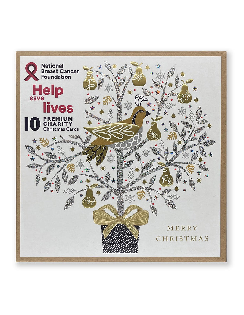 BREAST CANCER FOUNDATION PARTRIDGE PEAR TREE  CHARITY BOXED CHRISTMAS CARDS 