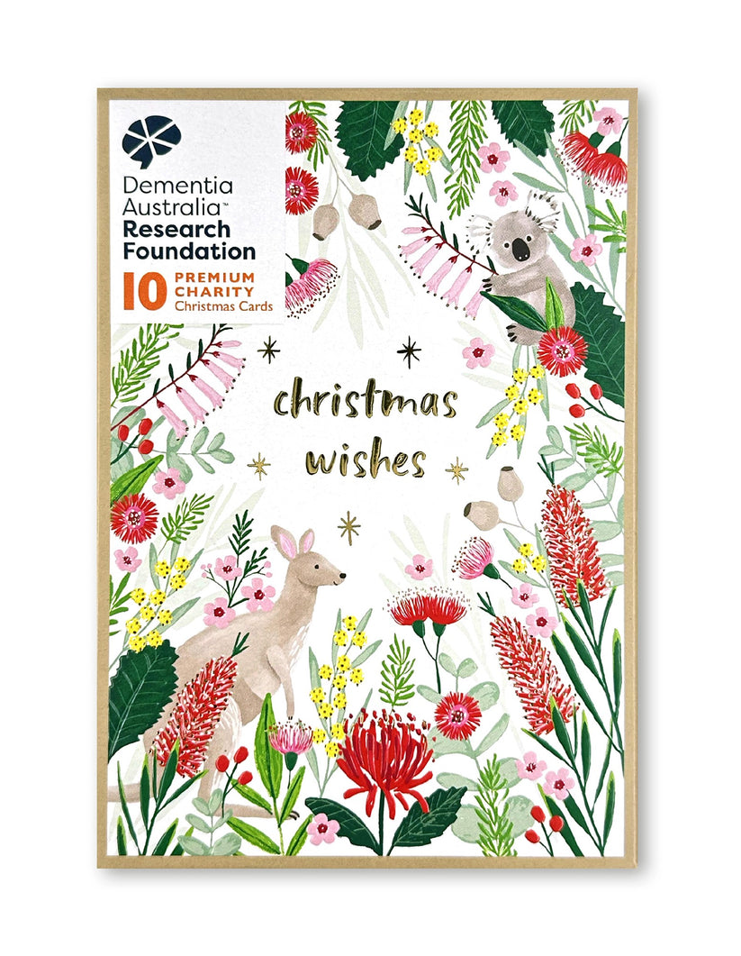 DEMENTIA AUSTRALIA BUSH FLORA CHARITY BOXED CHRISTMAS CARDS 