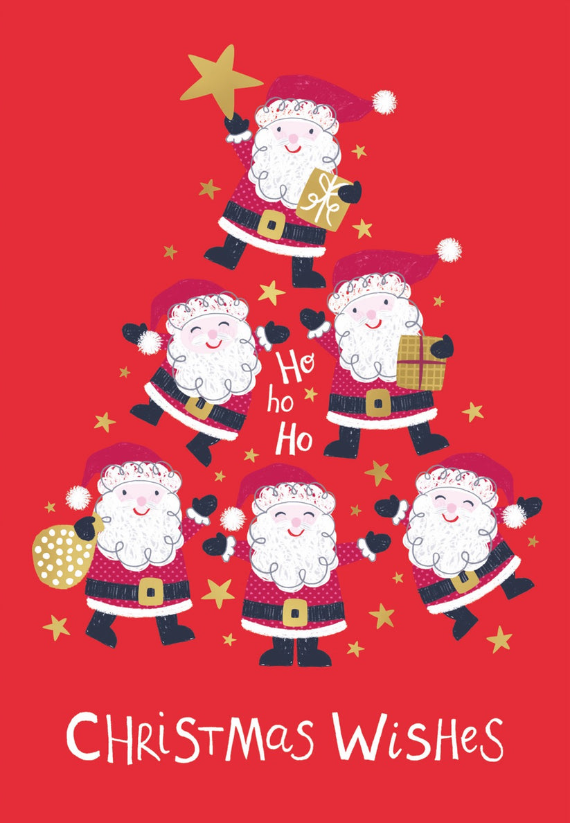 BREAST CANCER FOUNDATION JOLLY SANTAS CHARITY BOXED CHRISTMAS CARDS 