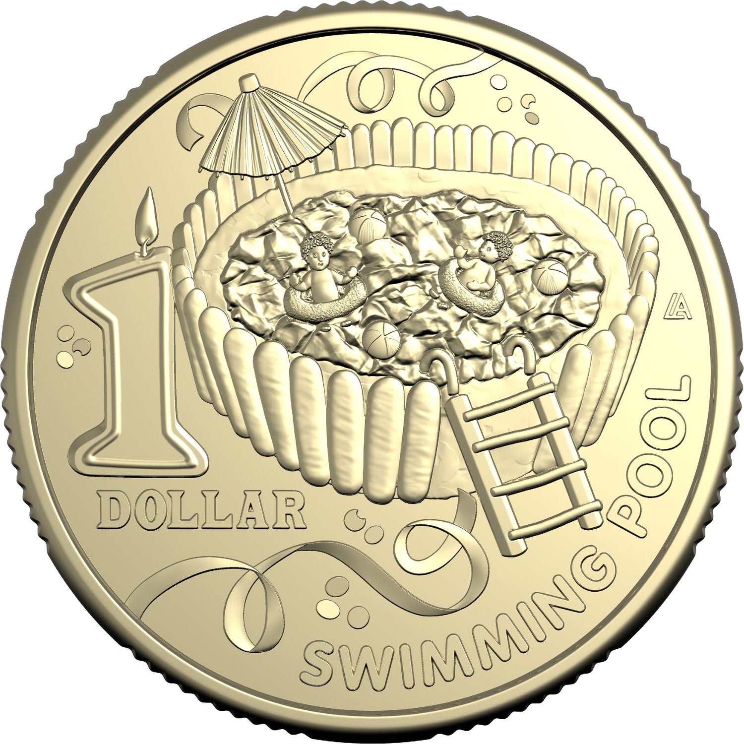ROYAL AUSTRALIAN MINT 2025 $1 ALBR UNCIRCULATED COIN-SWIMMING POOL