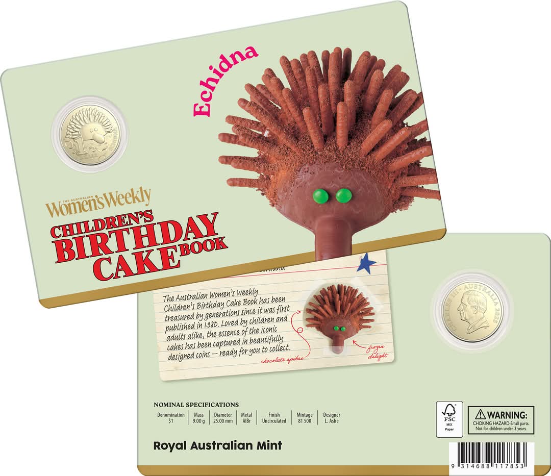 ROYAL AUSTRALIAN MINT 2025 $1 ALBR UNCIRCULATED COIN-ECHIDNA