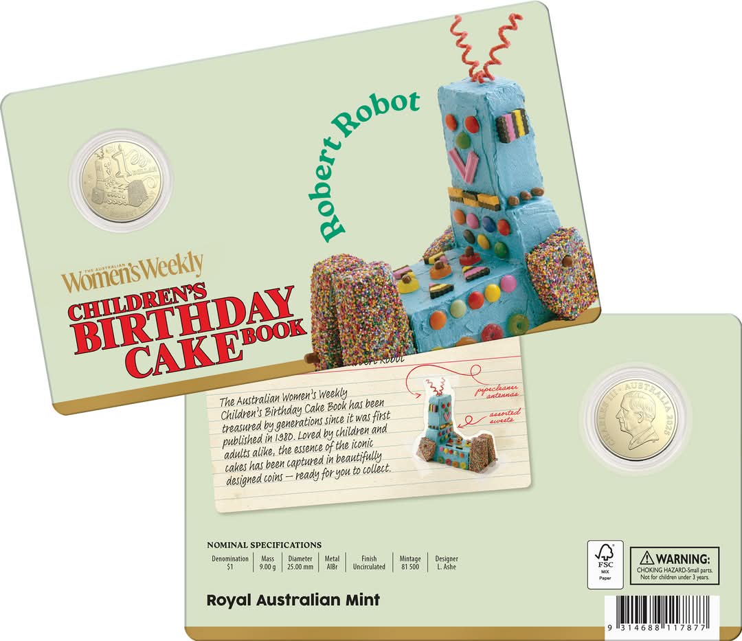 ROYAL AUSTRALIAN MINT 2025 $1 ALBR UNCIRCULATED COIN-ROBERT ROBOT