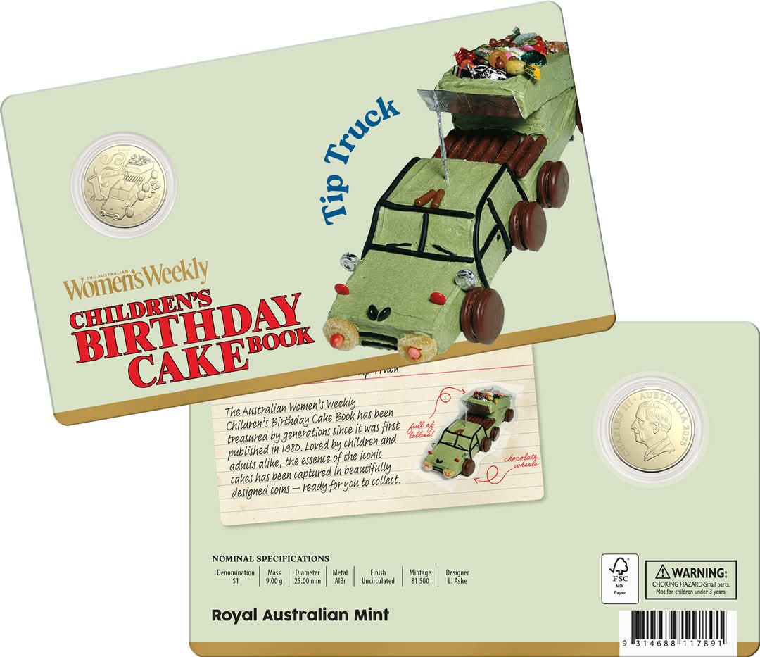 ROYAL AUSTRALIAN MINT 2025 $1 ALBR UNCIRCULATED COIN-TIP TRUCK