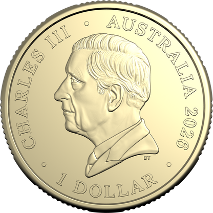 ROYAL AUSTRALIAN MINT COIN PACK $1 UNC 2026 ALBR 25MM 2 COIN SET - YEAR OF THE HORSE