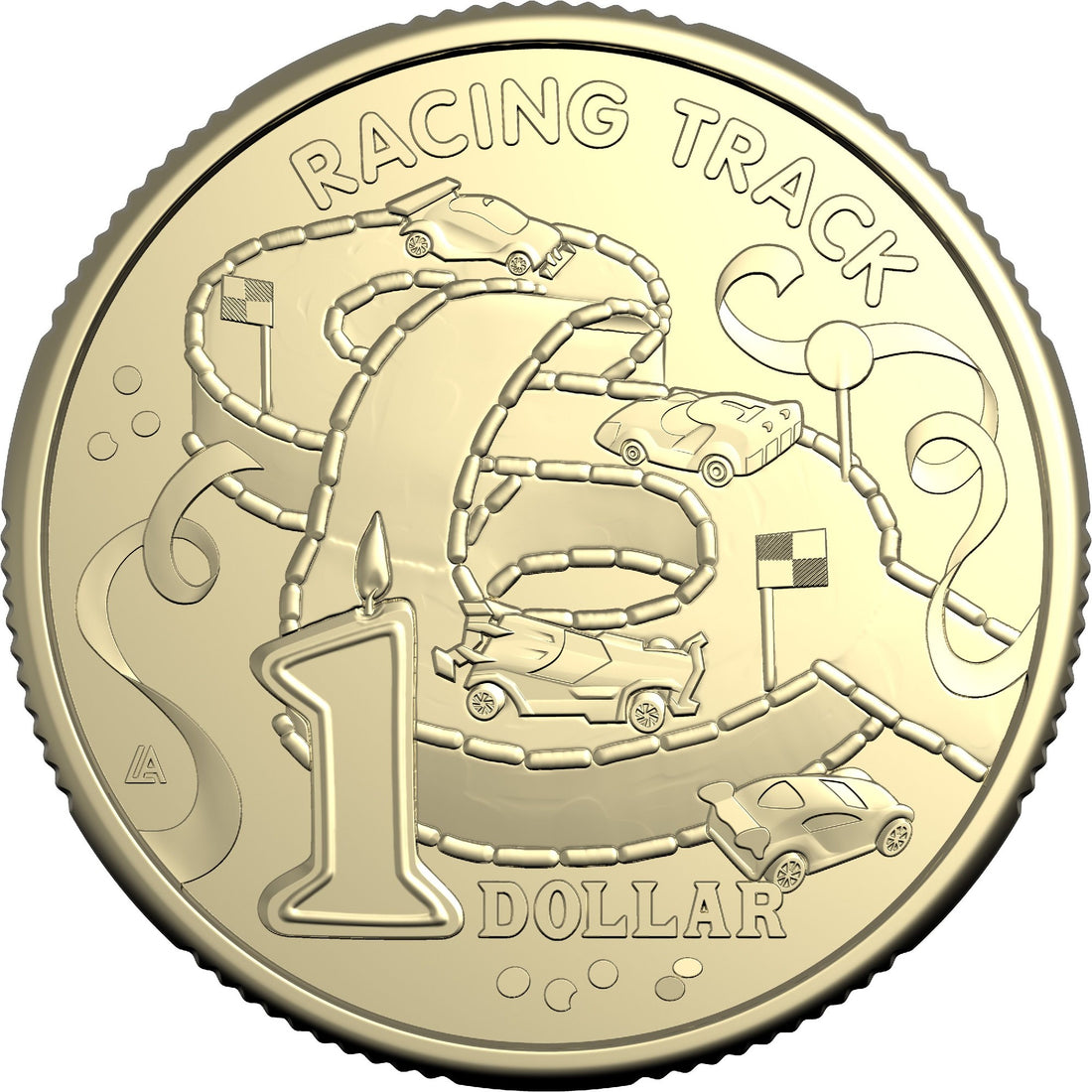 ROYAL AUSTRALIAN MINT 2025 $1 ALBR UNCIRCULATED COIN-RACING TRACK