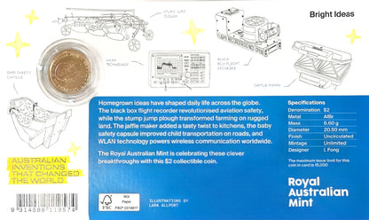 Royal Australian Mint Bright Ideas COIN PACK $2 2026 UNC D1 Australian Inventions Program E