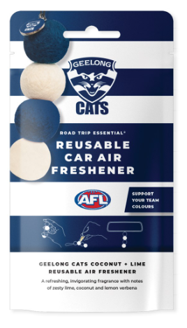 SMELLY BALLS AFL GEELONG REUSABLE AIR FRESHENER