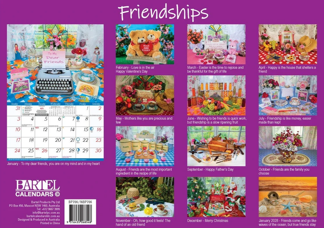 Calendar 2027 Big Print Friendships