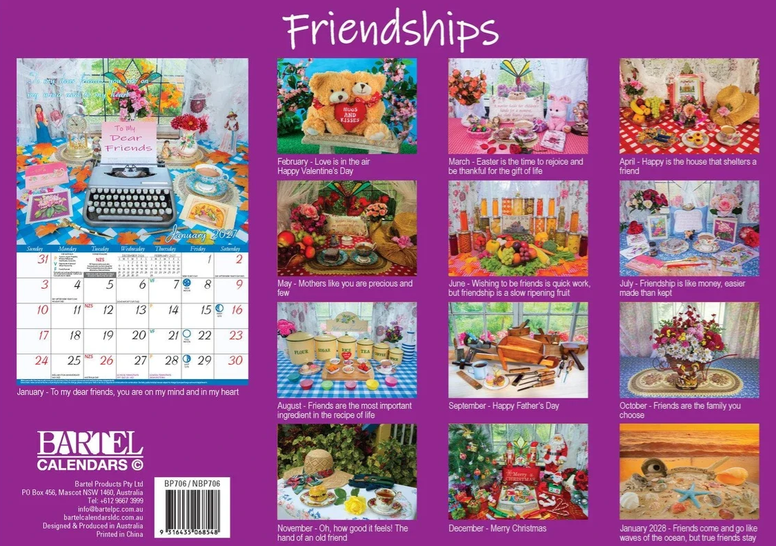 Calendar 2027 Big Print Friendships