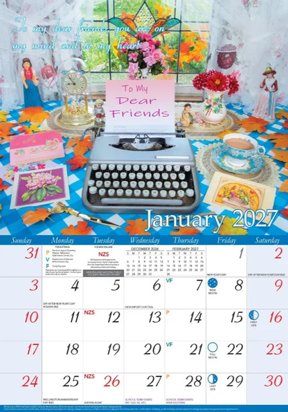 Calendar 2027 Big Print Friendships