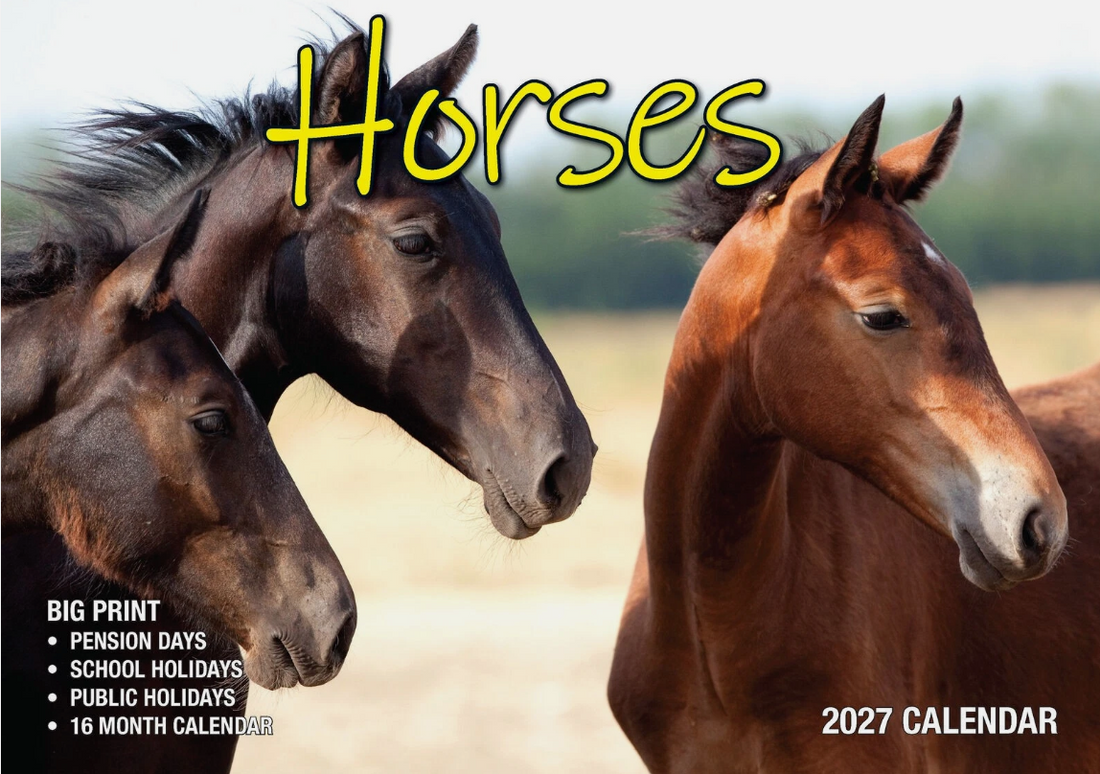Calendar 2027 Big Print Horses