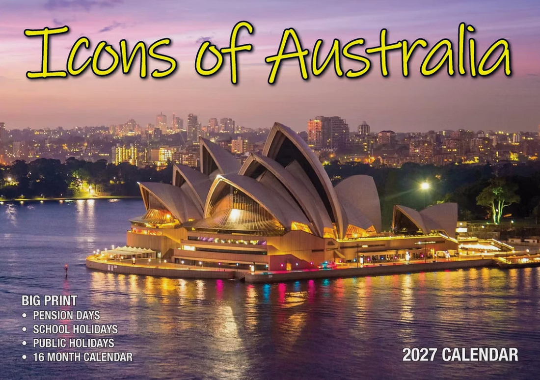 Calendar 2027 Big Print Australian Icons