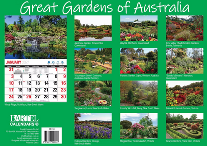 Calendar 2027 Big Print Great Gardens of Australia