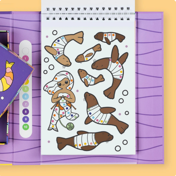 Tiger Tribe Colour by Numbers - Mermaids and Friends 