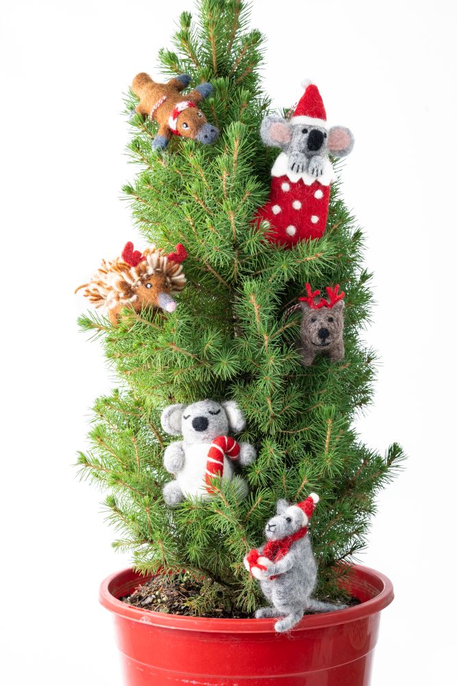 CHRISTMAS DECORATION - KOALA CANDY CANE 