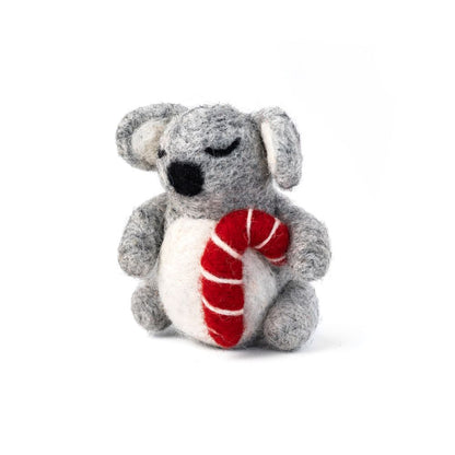 CHRISTMAS DECORATION - KOALA CANDY CANE 