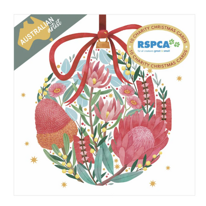 RSPCA-Christmas Card Wallet-Floral Bauble