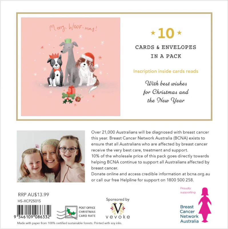 Breast Cancer Network Australia-Christmas Card Wallet-Dog Presents 15