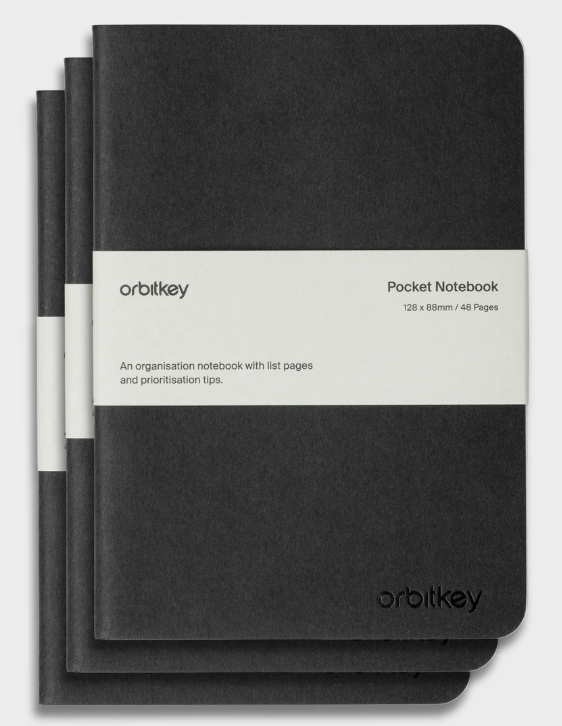 Orbitkey Organisation Notebook - 3 Pack Black