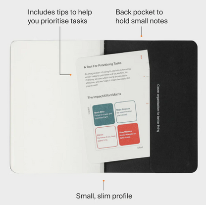 Orbitkey Organisation Notebook - 3 Pack Black
