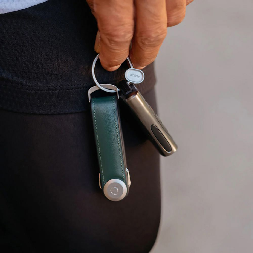 KEY ORGANISER HYBRID LEATHER PINE GREEN