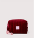 The Somewhere Co. Burgundy Velvet Cosmetic Case