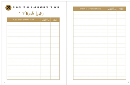 MY BUCKET LIST JOURNAL