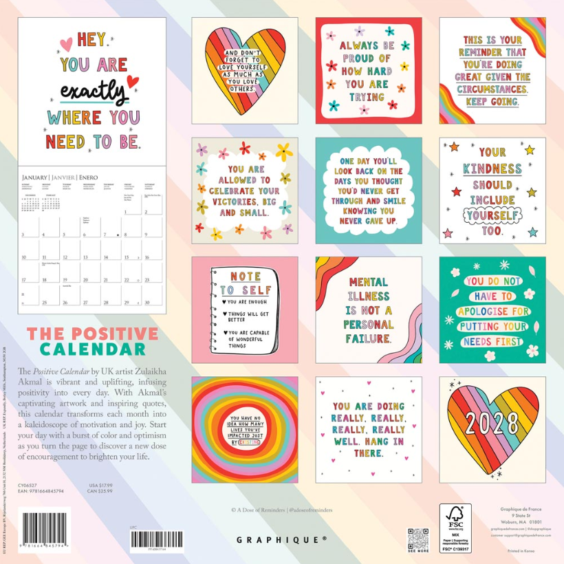 The Positive Calendar 2027 Square