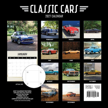 CLASSIC CARS CALENDAR: 2027