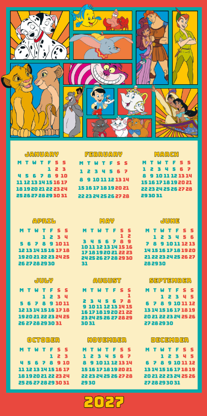 Disney Classics 2027 Family Organiser Square