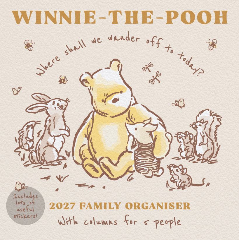 Winnie The Pooh Family Organiser 2027 Square