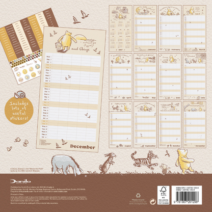 Winnie The Pooh Family Organiser 2027 Square