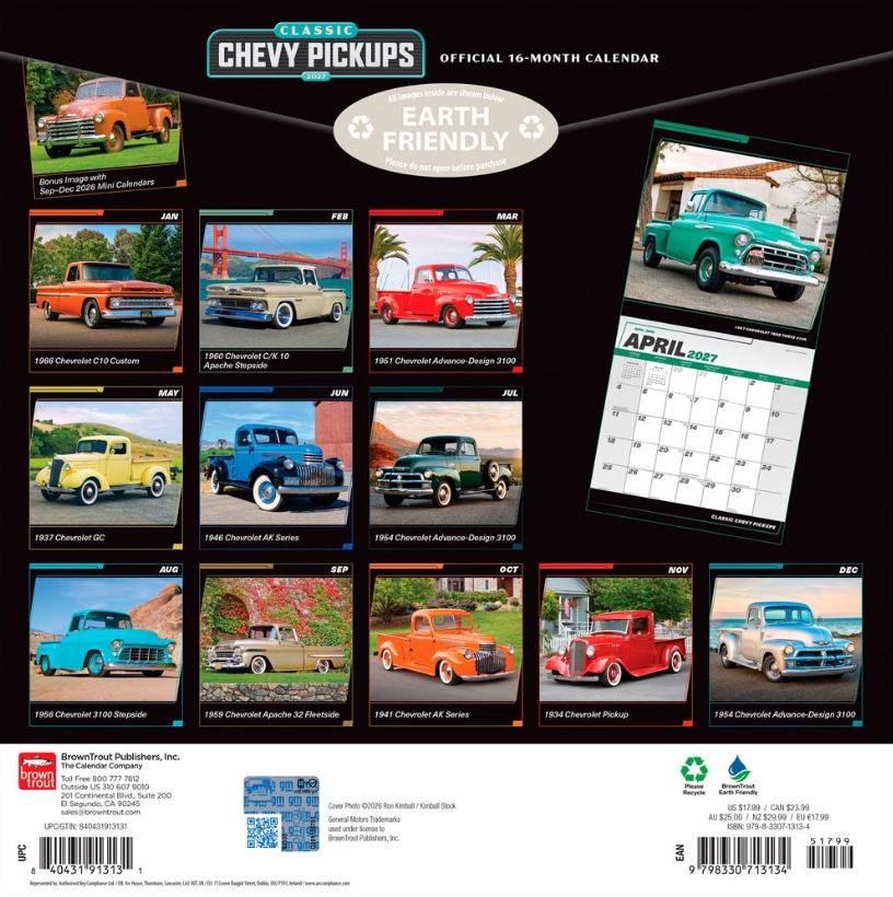 Classic Chevy Pickups 2027 Square FOIL