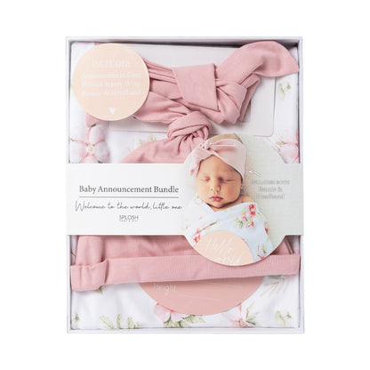 BABY ANNOUNCEMENT SET FLORAL